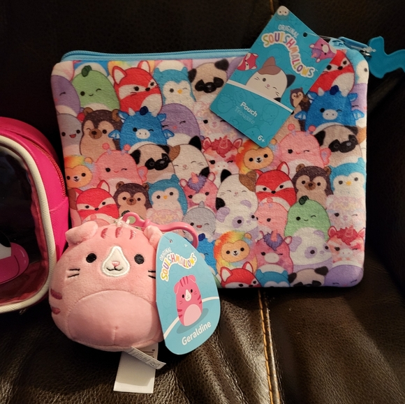 Squishmallows Set of 5. Mystery Bag, Pencil Pouches, Cat Clip, Bracelet + 1 Gift - Picture 2 of 9